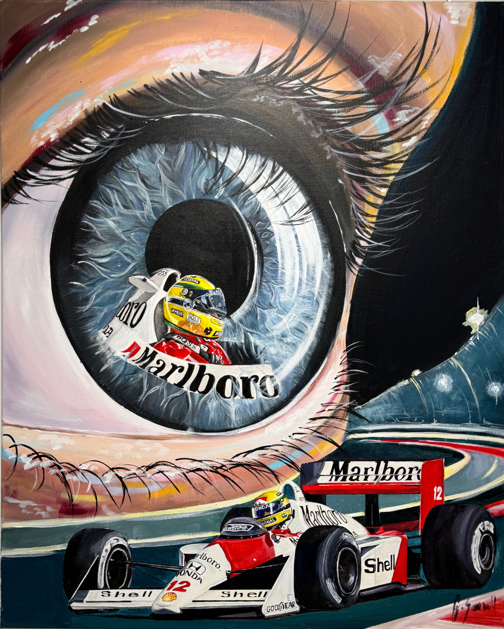 TRIBUTO AYRTON SENNA — obra de Ona Saumell